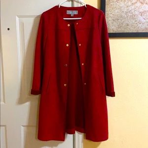 Marc New York faux suede red coat